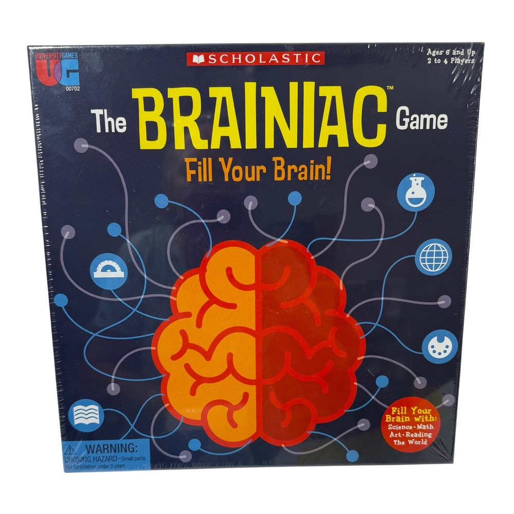 Scholastic The Brainiac Game University Games 00702 Educational Trivia NewSealed